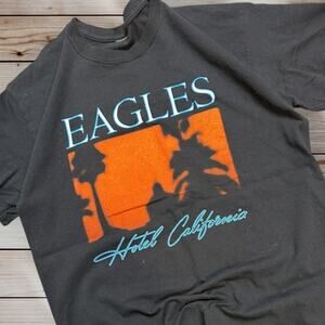 Eagles Hotel California Tour 2020 Tee Black Graphic Band T-Shirt Medium V02